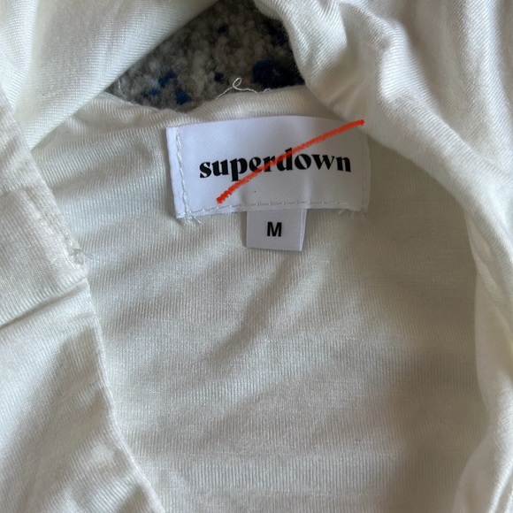 superdown Jewels Cross Front Bodysuit in White S - Picture 10 of 12